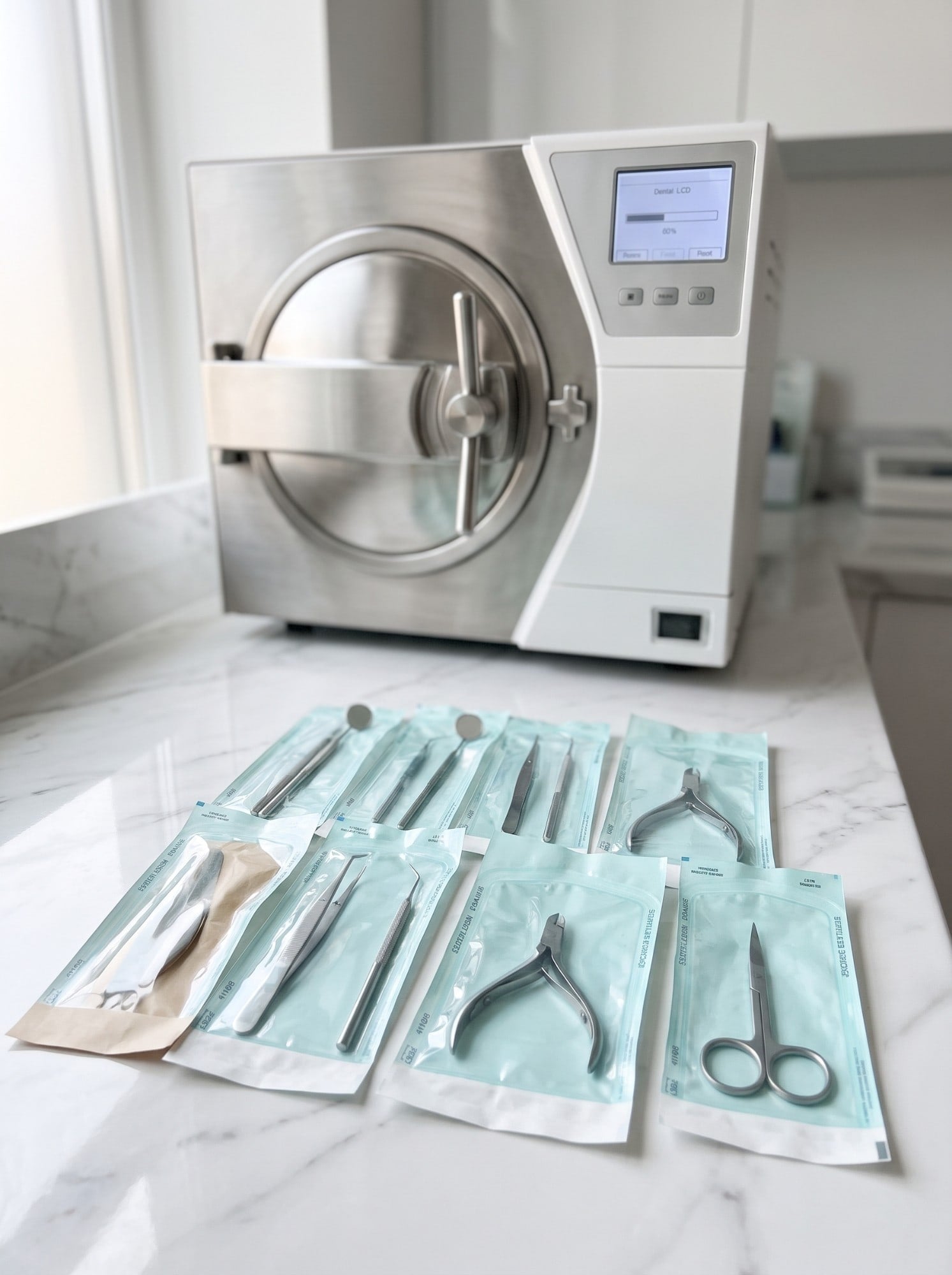 Autoklav und steril verpackte Instrumente
